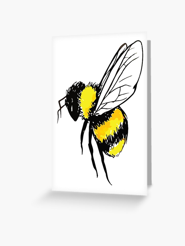 Big Bumble Bee Rubber Stamp Flying Bee Insect