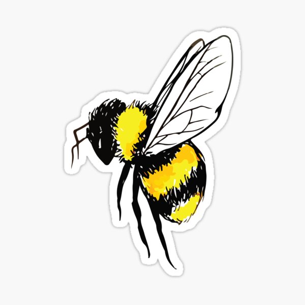 Cute Bumblebee, Flying Bee Sticker for Sale by EPOOCH