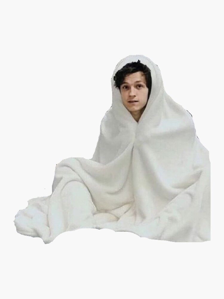 Tom Holland in a blanket by OrangeyKitten85