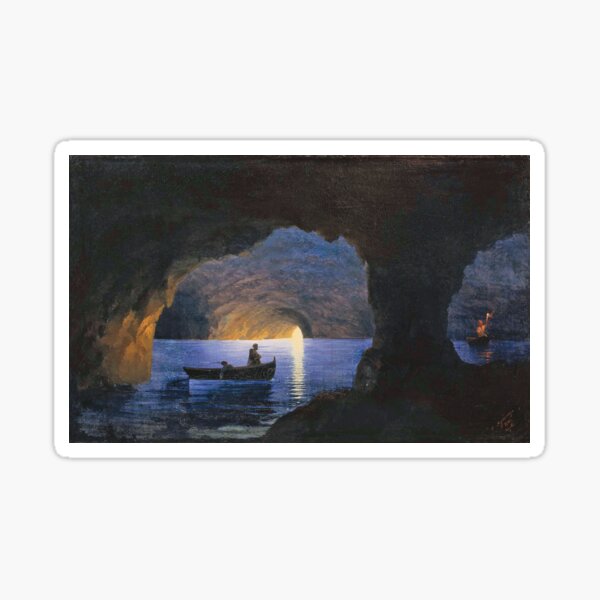 Azure Grotto, Naples (1841) Sticker