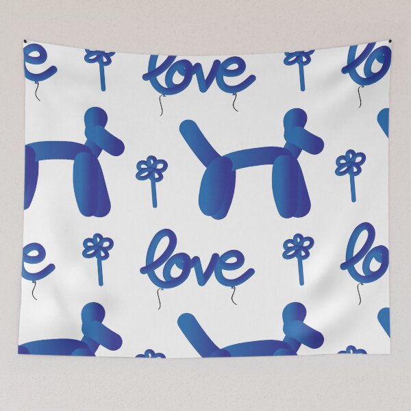 Item preview, Blue Balloon Dog, Flowers and Love Sticker Pack designed and sold by The-Goods.