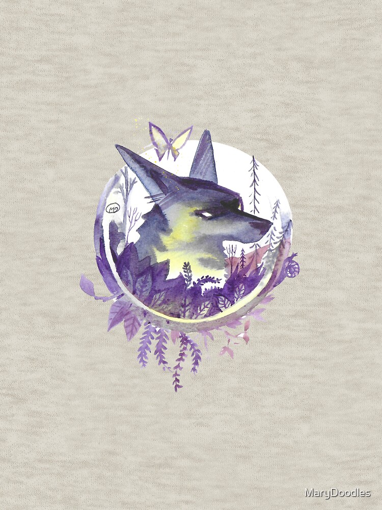 Butterfly & Wolf by MaryDoodles