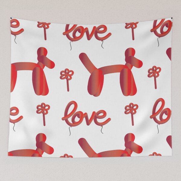 Item preview, Red Balloon Dog, Flowers and Love Sticker Pack designed and sold by The-Goods.