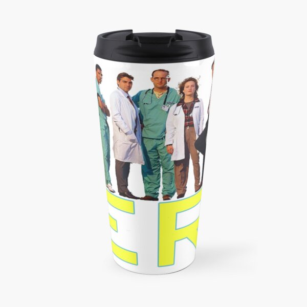 E.R. 90s CAST YOUNG GEORGE CLOONEY TRIBUTE Travel Mug