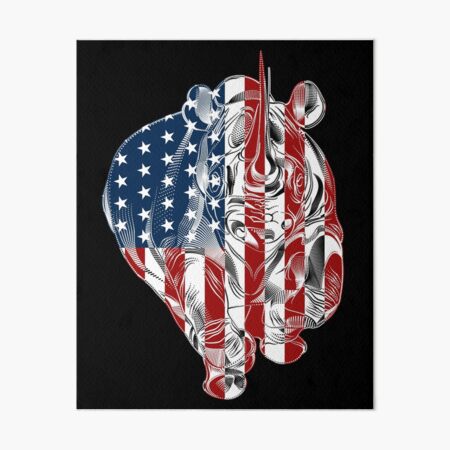 Patriotic Usa American Flag Tiger Head Dot And Line Graphics Art Board Print By Mousung Redbubble