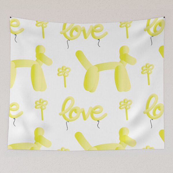 Item preview, Light Yellow Balloon Dog, Flowers and Love Sticker Pack designed and sold by The-Goods.