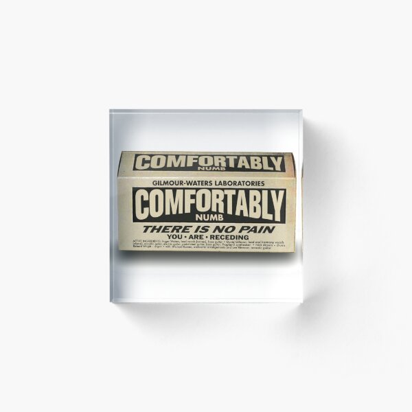 COMFORTABLY NUMB PAIN RELIEF Acrylic Block