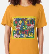 Happiness is Power - Be Happy Now - Live in the Present - Yes Slim Fit T-Shirt