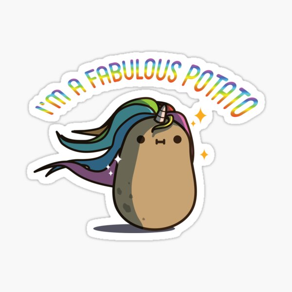 Fabulous Unique or Unicorn Potato Sticker