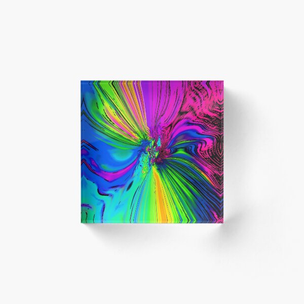 Flower Of The Rainbow! Acrylic Block