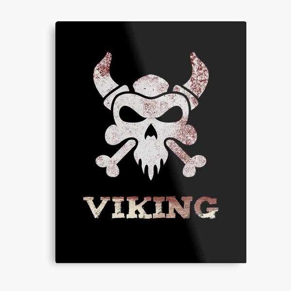 Viking Skull Metal Prints Redbubble
