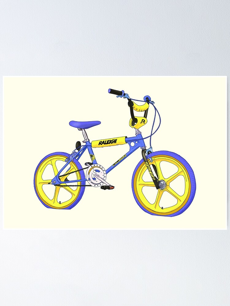 blue and yellow bmx bike