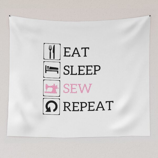 Item preview, Eat Sleep Sew Repeat Hobby Sewing Gift Idea designed and sold by Naohiro.