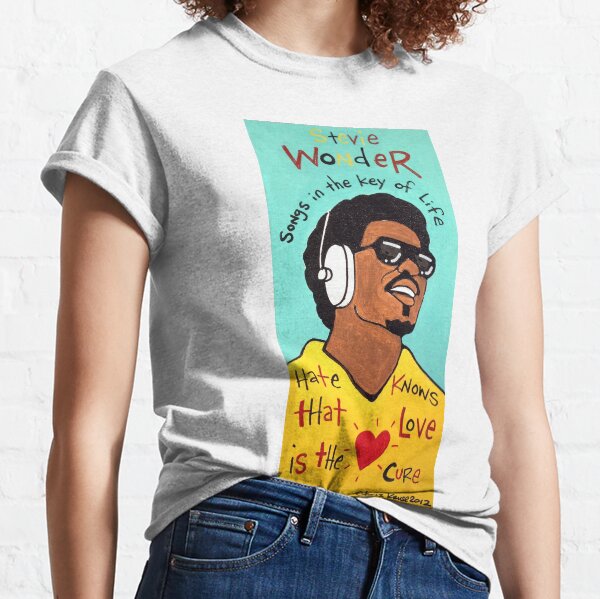 Stevie Wonder Pop Folk Art Classic T-Shirt