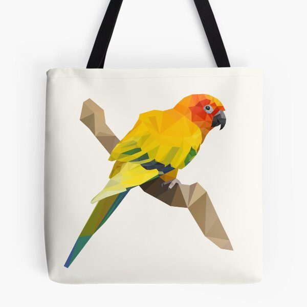 Item preview, Geometric sun parakeet parrot designed and sold by purplesparrow.