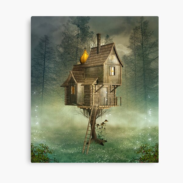 Item preview, Witch house in a green foggy forest designed and sold by Ellerslie.