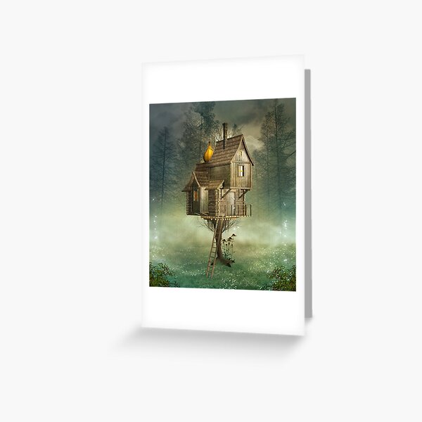 Item preview, Witch house in a green foggy forest designed and sold by Ellerslie.