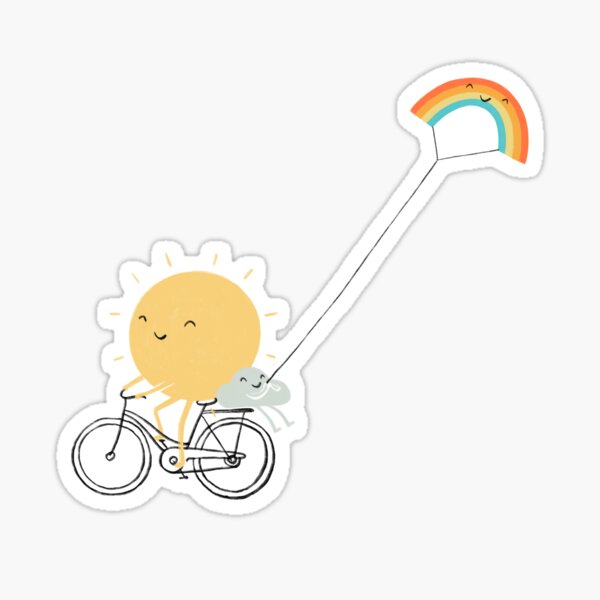 Rainbow Kite Sticker