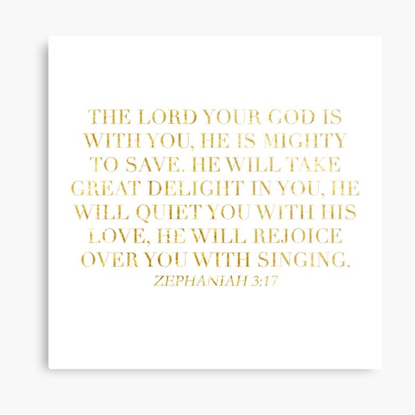 Zephaniah 3:17 Metal Print