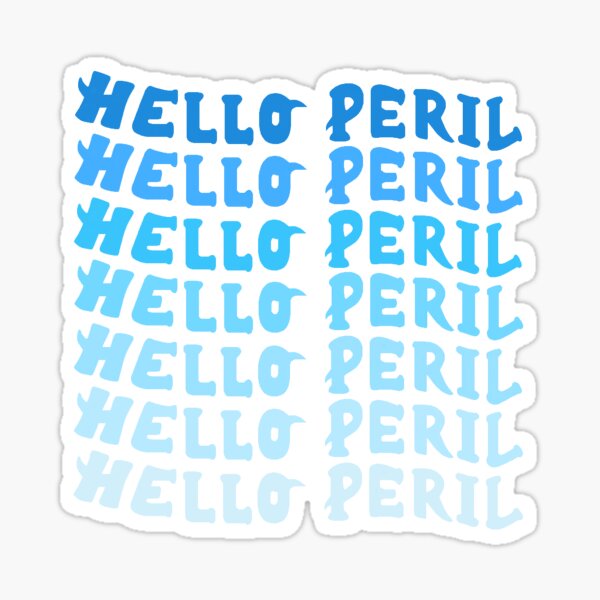 Hello Peril Blue Sticker