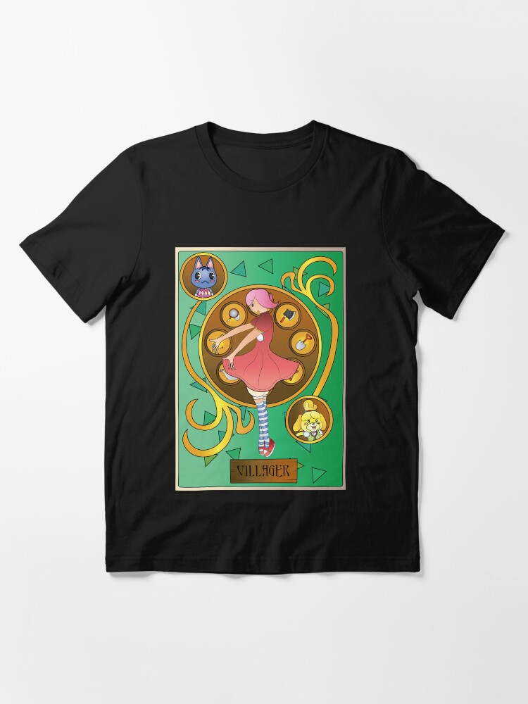 Alternate view of Animal Crossing Villager Art Nouveau Essential T-Shirt