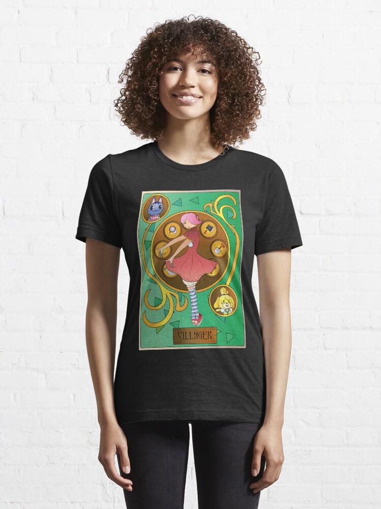 Alternate view of Animal Crossing Villager Art Nouveau Essential T-Shirt