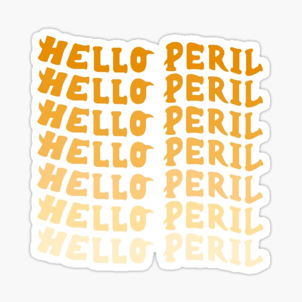 Hello Peril Yellow Sticker