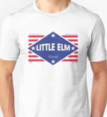 Little Elm, Texas - Diamond Flag Slim Fit T-Shirt
