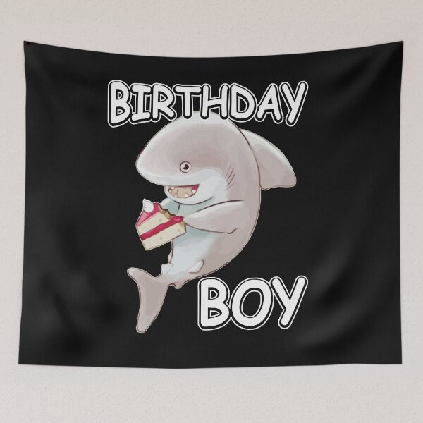 Item preview, Birthday Boy Shark Tshirt Eating Birthday Cake Shirt designed and sold by DSWShirts.