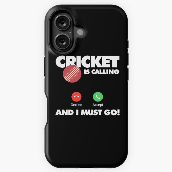 Vista previa del artículo con la obra «Cricket está llamando y debo irme, Funny Sport Player», diseñado y vendido por elhefe.