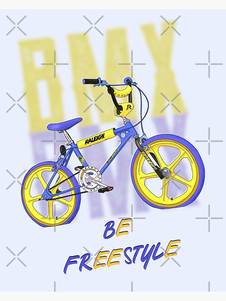 blue yellow bmx