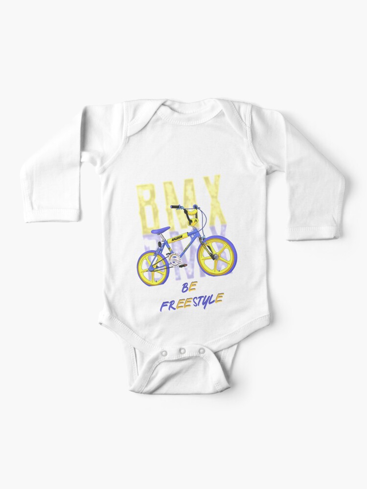 blue and yellow raleigh bmx