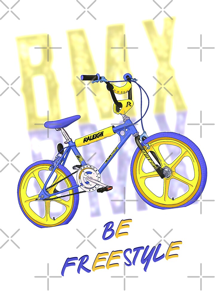 blue and yellow bmx bike