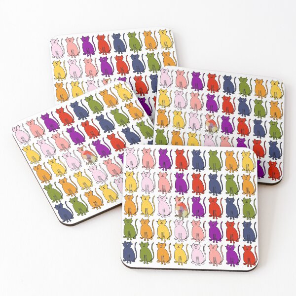 Item preview, Clowder of Cats in a Rainbow of Colour designed and sold by ellenhenry.