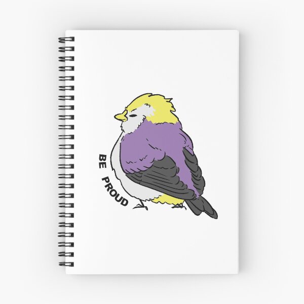 Item preview, non-binary pride bird designed and sold by sokoprints.