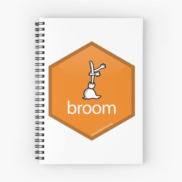 Item preview, R rstudio broom hex designed and sold by pilcrow.