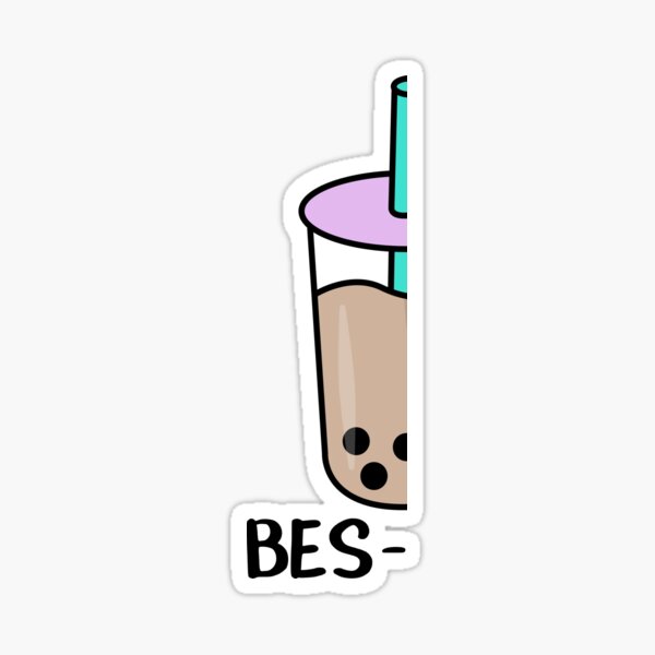 Bubble Tea Besties Mejores Amigos Pegatina