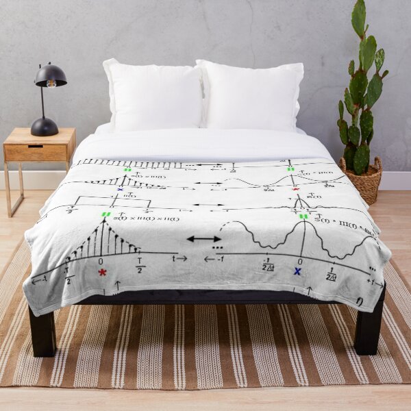 #Discrete #Fourier #Transform. #Diagram, graph, formula, chalk out, illustration, physics, graph plot, symbol, guidance, draft, sketch, science, research, scientific experiment Throw Blanket