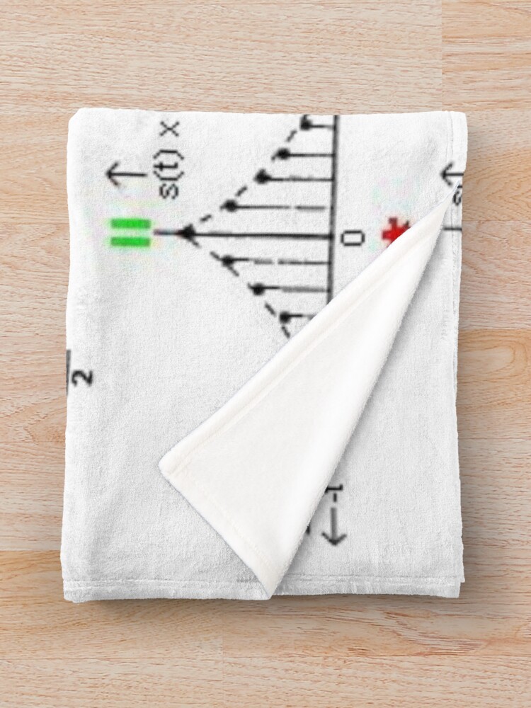 Alternate view of #Discrete #Fourier #Transform. #Diagram, graph, formula, chalk out, illustration, physics, graph plot, symbol, guidance, draft, sketch, science, research, scientific experiment Throw Blanket