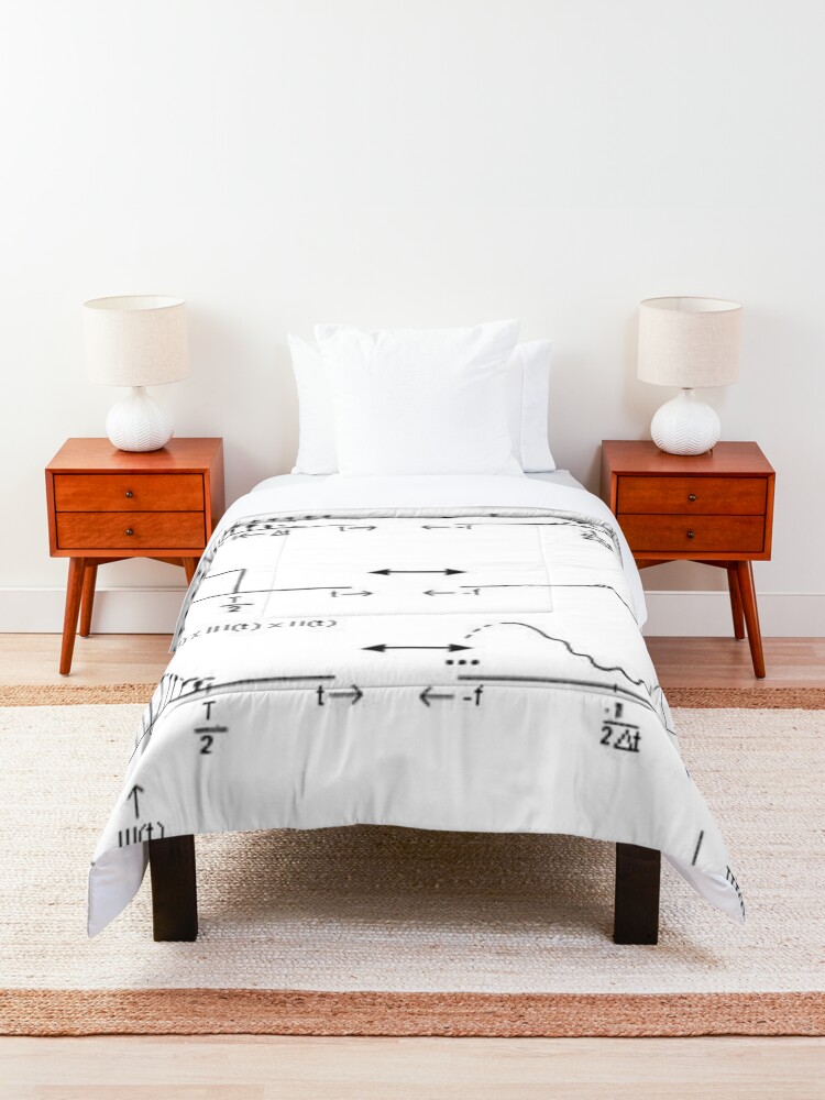 Alternate view of #Discrete #Fourier #Transform. #Diagram, graph, formula, chalk out, illustration, physics, graph plot, symbol, guidance, draft, sketch, science, research, scientific experiment Comforter