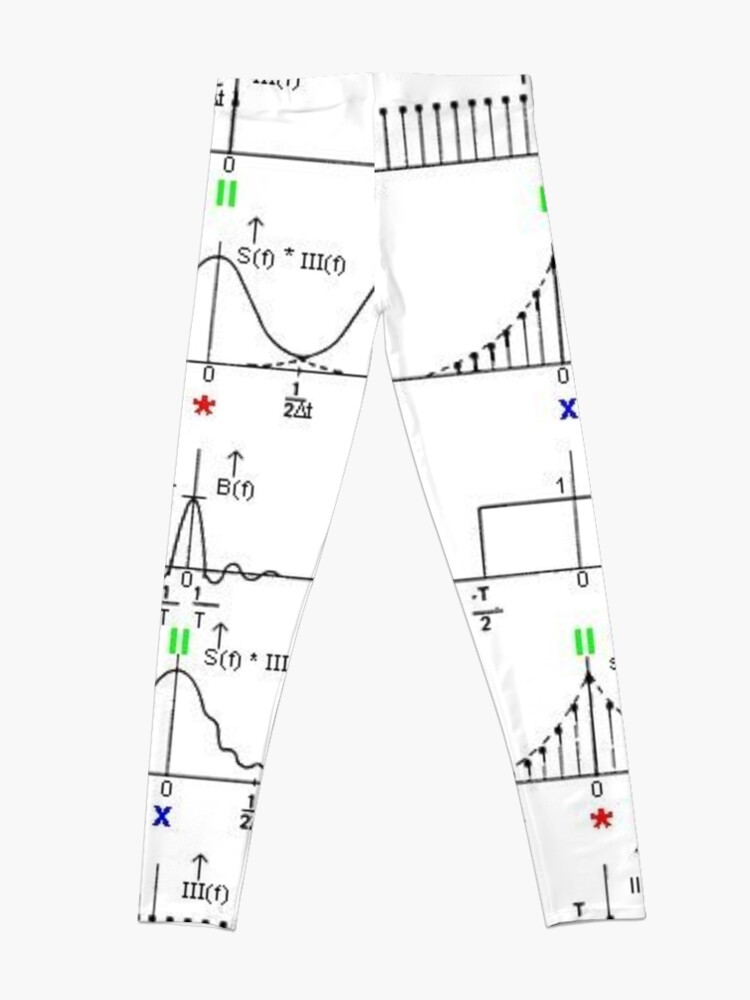Alternate view of #Discrete #Fourier #Transform. #Diagram, graph, formula, chalk out, illustration, physics, graph plot, symbol, guidance, draft, sketch, science, research, scientific experiment Leggings