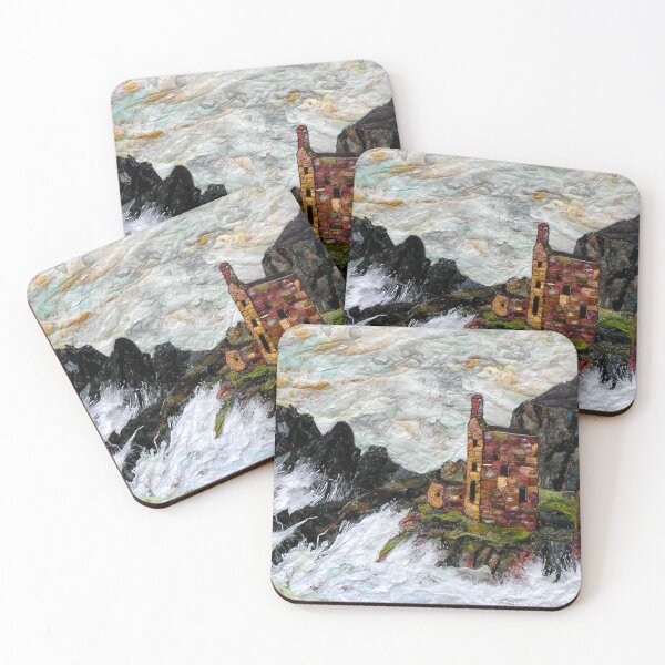 Item preview, Engine Houses at Botallack Cornwall. Textile Art designed and sold by NisaKiley.