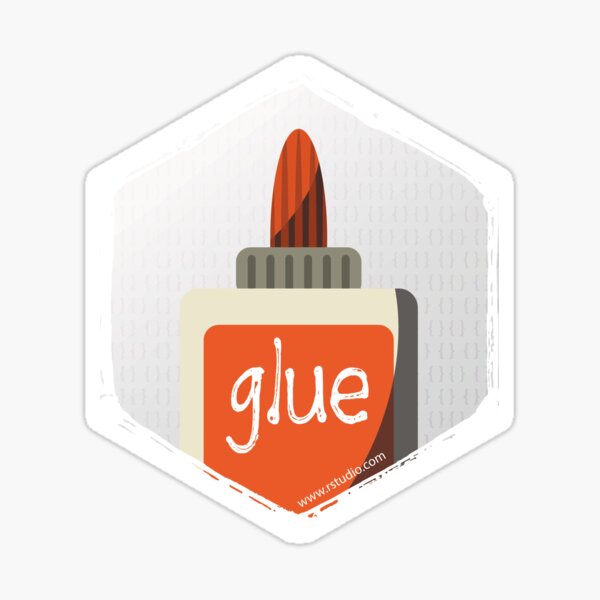 R rstudio glue hex Sticker