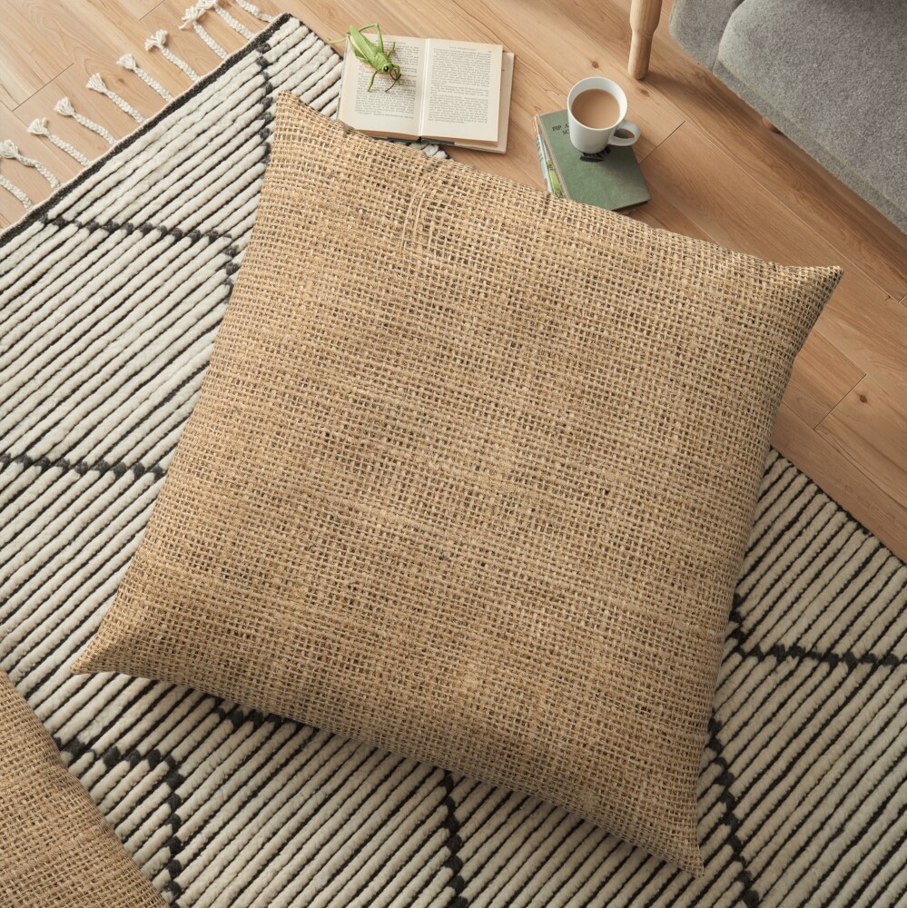 Burlap Floor Pillow