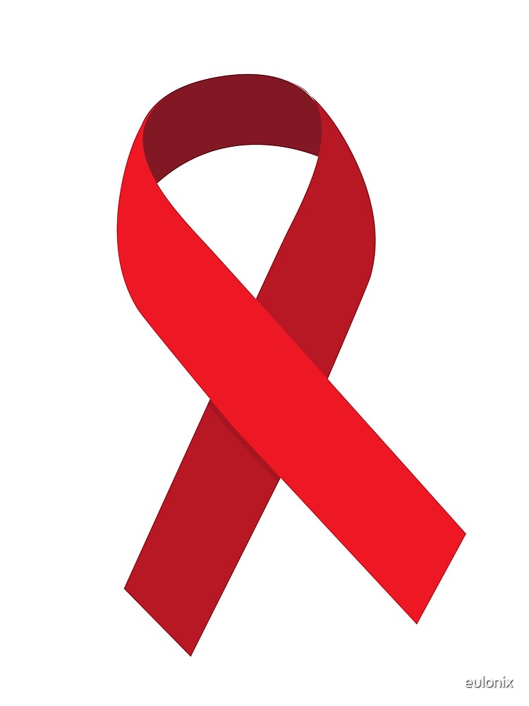 Thumbnail 3 of 3, Scarf, Red Awareness Ribbon designed and sold by eulonix.
