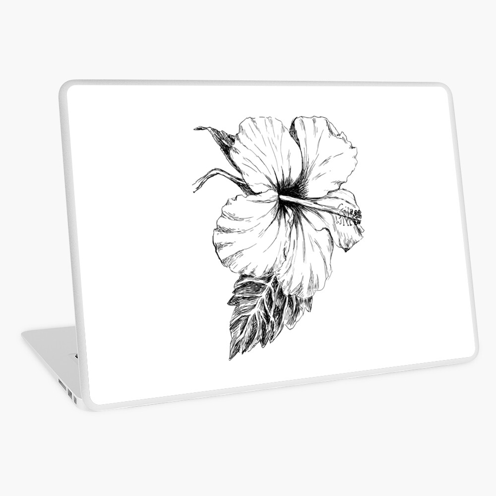 Premium Vector | Hibiscus flower coloring page of book doodle line art flower  sketch with vector graphic