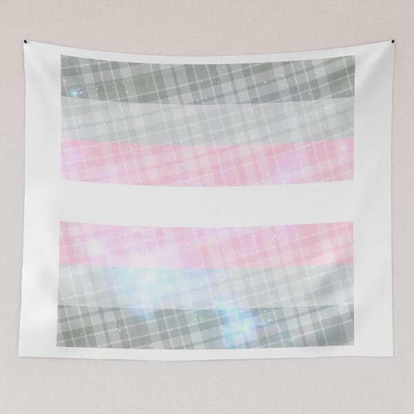 Item preview, Plaid space themed demigirl flag  designed and sold by Jemjae1112.