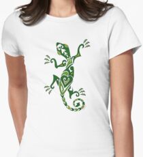 Lizard Tattoo -textured Women's Fitted T-Shirt