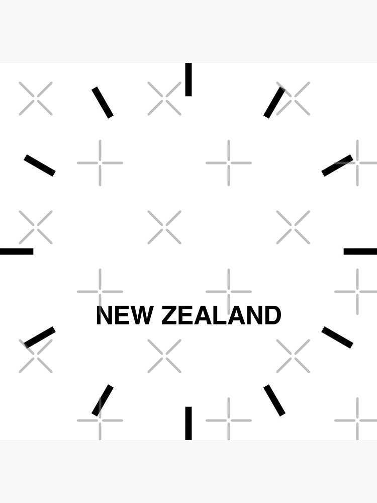 "New Zealand Time Zone Newsroom Wall Clock " Clock by bluehugo Redbubble