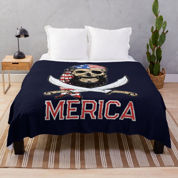 Item preview, 4th of July Bearded Pirate Skull Patriotic Gift designed and sold by Desha001.